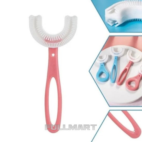Дитяча U-подібна зубна щітка Childrens u Shaped Toothbrush блакитна
